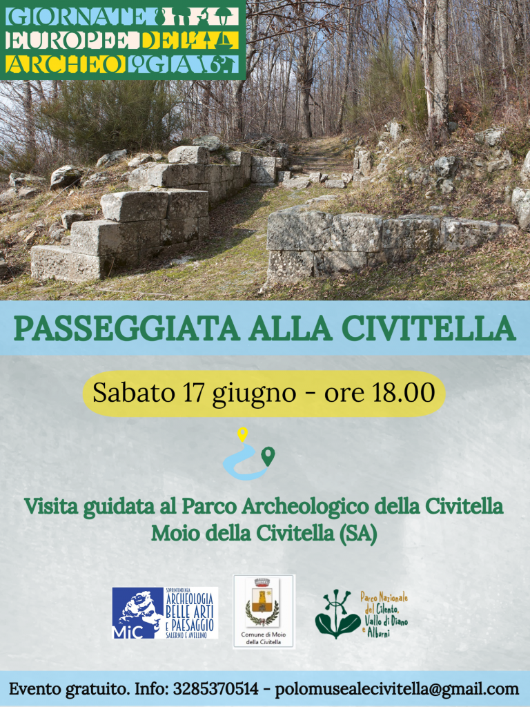 MOIO DELLA CIVITELLA (SA) – Giornate Europee dellArcheologia 17 giugno 2023: “Passeggiata alla Civitella”