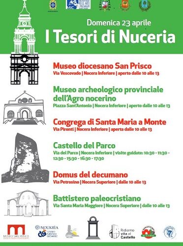 Domenica 23 aprile visite gratuite con I Tesori di Nuceria