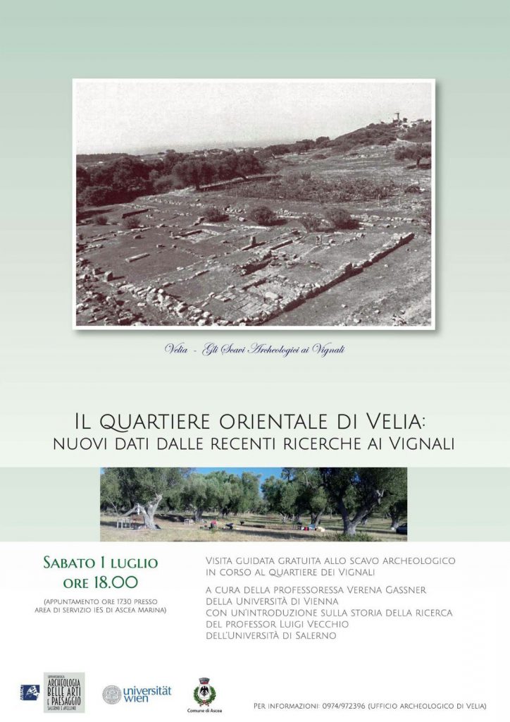 Domani a Velia visita guidata gratuita allo scavo archeologico in corso ai Vignali con larcheologa Verena Gassner dellUniversit di Vienna