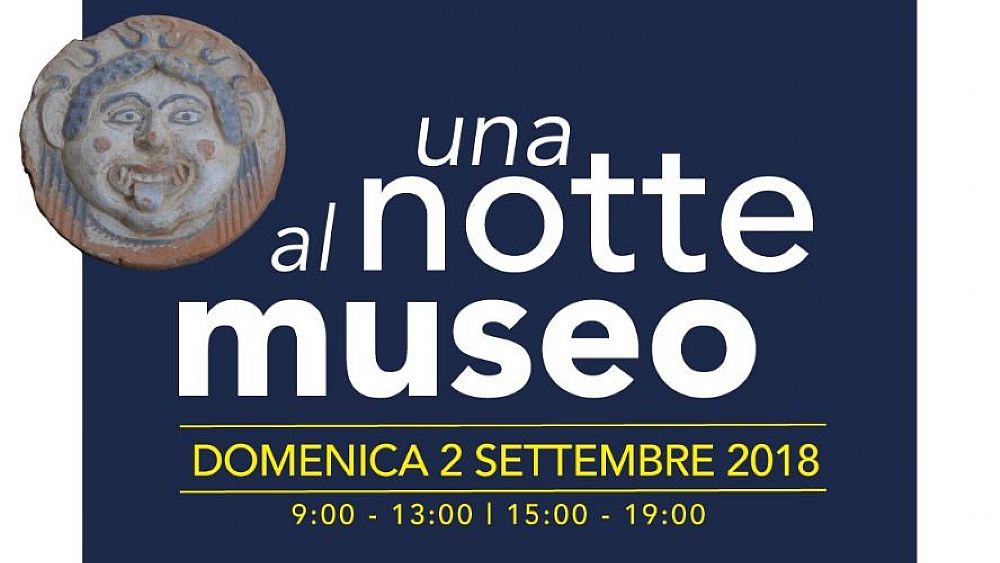 NOTTE DI CULTURA AL MUSEO ARCHEOLOGICO DI BUCCINO. Un’occasione per scoprire il nostro patrimonio e le prelibatezze della gastronomia locale. Domenica 2 settembre 2018. Ingresso gratuito.