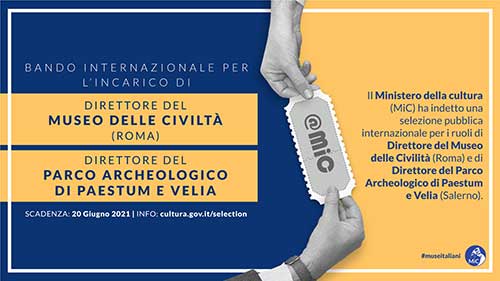 MIC / Bando internazionale per il ruolo di direttore. I termini per la presentazione della domanda sono le ore 12.00 del giorno 20 giugno 2021.