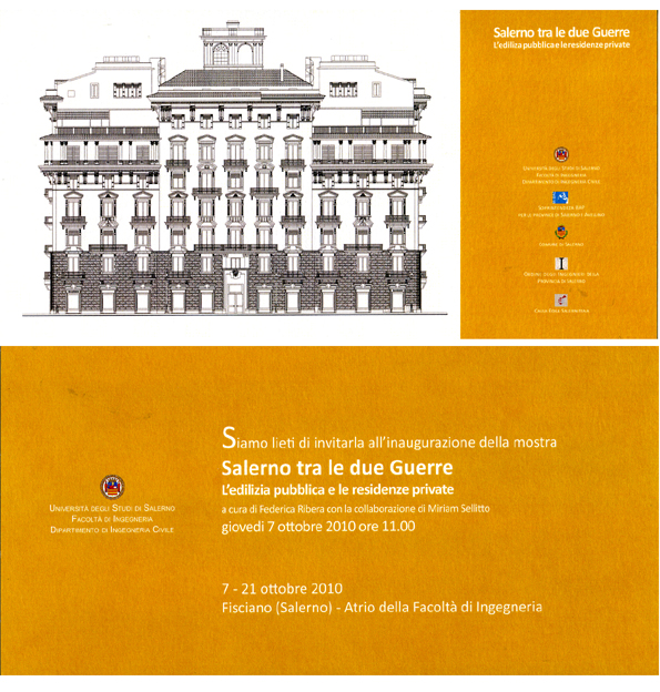 Mostra – Salerno tra le due Guerre: l’edilizia pubblica e le residenze private