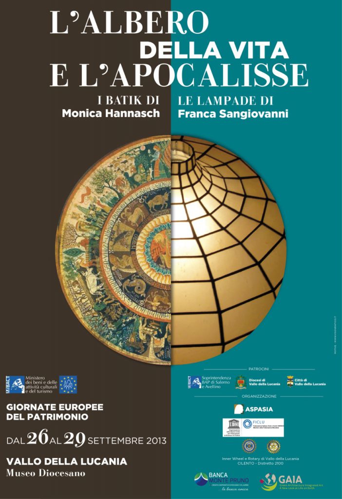 Vallo della Lucania (SA): LAlbero della Vita e lApocalisse: i batik di Monica HANNASCH e le lampade di Franca SANGIOVANNI