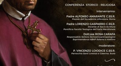 SULLE ORME DI SANT’ALFONSO MARIA DE’ LIGUORI. Marted 13 agosto ore 19.30 presso il Duomo di San Lorenzo a Scala (SA).