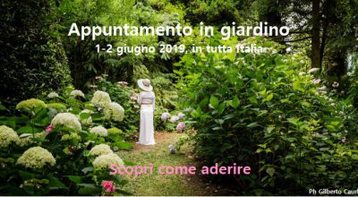 APPUNTAMENTO IN GIARDINO, 1 e 2 Giugno 2019, al via le iscrizioni, fino al 20 maggio, per la II Edizione.