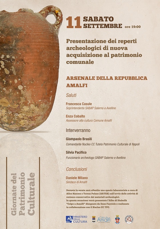 AMALFI (SA)  – Un albo speciale di Diabolik celebra il recupero di reperti archeologici dai fondali della Costiera