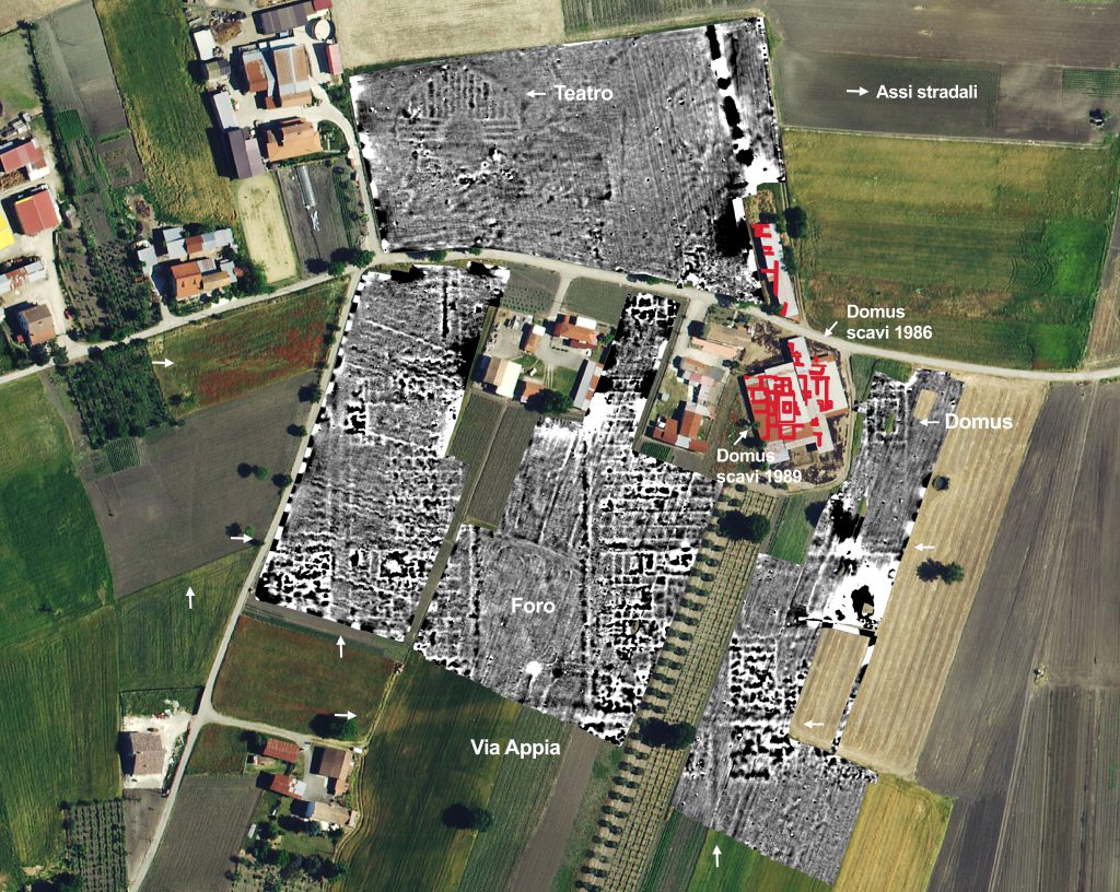 Archeologia, droni individuano Foro e Teatro nel sito romano di Fioccaglia a Flumeri sulla Via Appia