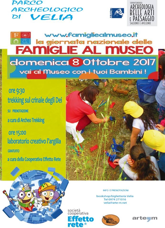 ASCEA (SA) – Domenica 8 ottobre “Giornata Nazionale delle Famiglie al Museo”