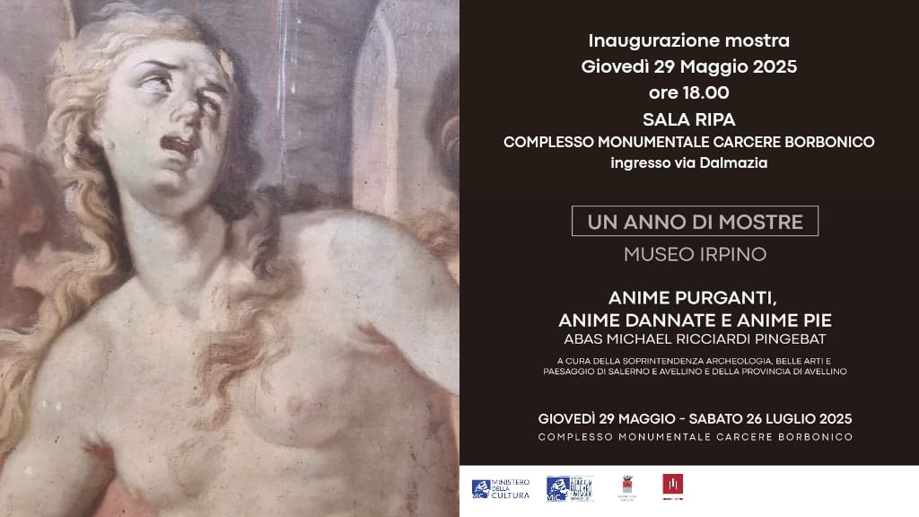 AVELLINO – Inaugurazione della mostra Anime purganti, anime dannate e anime pie. Abas Michael Ricciardi Pingebat, 29 maggio ore 18.00 Carcere Borbonico di Avellino