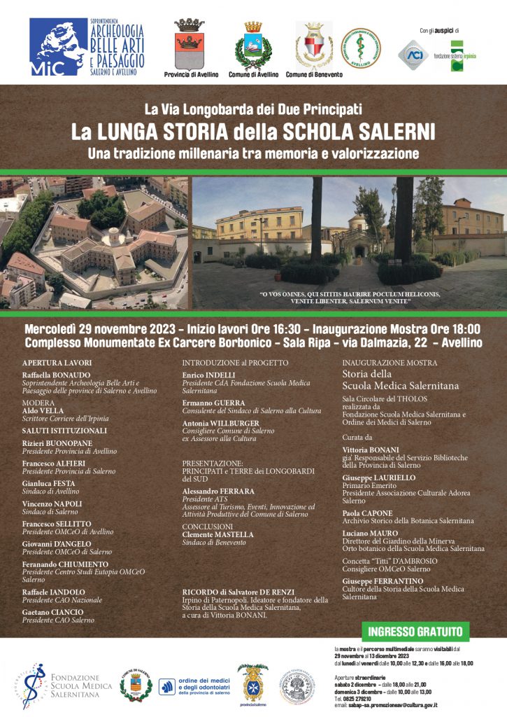 AVELLINO – La Via Longobarda dei Due Principati La lunga storia della Schola Salerni”