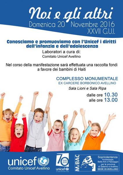 AVELLINO – Noi e gli altri: laboratori a cura del Comitato Unicef Avellino