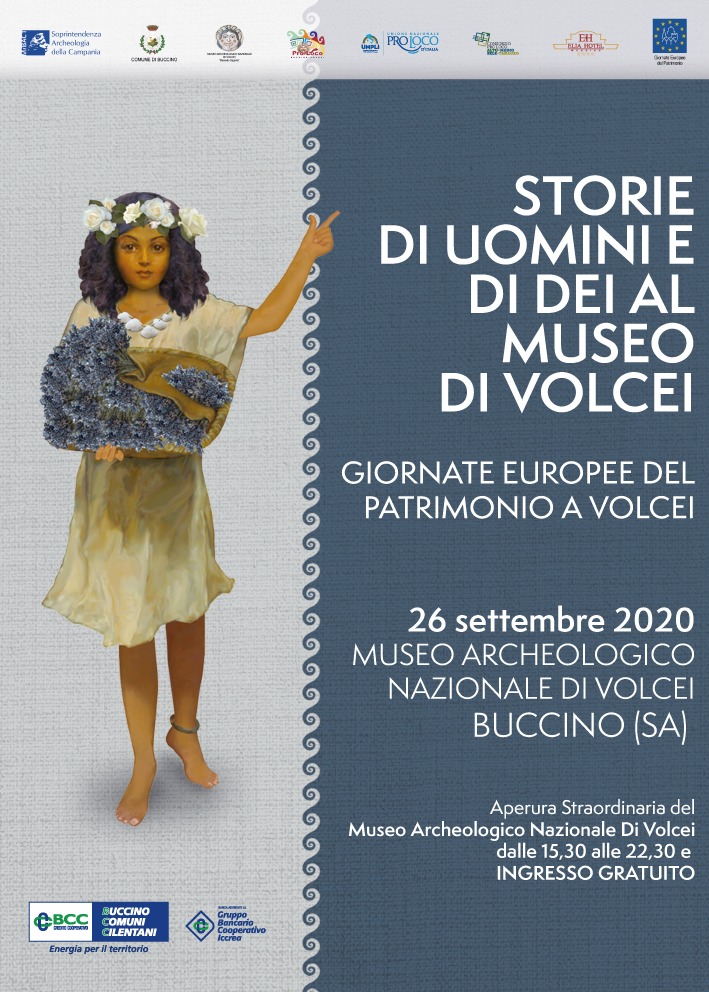 BUCCINO (SA) – . Giornate Europee del Patrimonio 2020 “Storie di Uomini e di Dei dal Museo di Volcei”