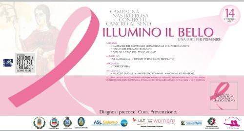 SALERNO E AVELLINO  Campagna nastro rosa 2017 – Illumino il bello: una luce per prevenire