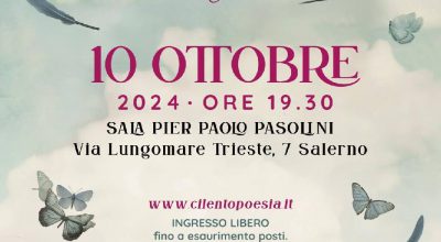 CONFERENZA STAMPA / Premio Internazionale Cilento Poesia. Gioved 3 ottobre 2024, ore 10.30, Sala Mario A. De Cunzo di Palazzo Ruggi D’Aragona, sede della Soprintendenza di Salerno.
