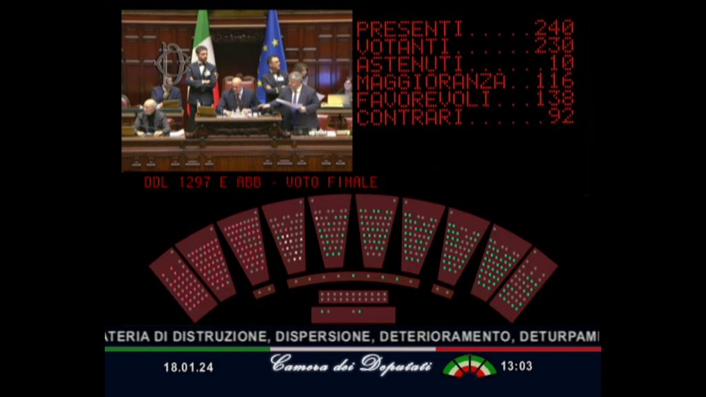 Ddl eco-vandali, Sangiuliano: Finalmente  legge, ringrazio il Parlamento. Lo ha dichiarato il Ministro della Cultura dopo lapprovazione definitiva del provvedimento da parte dellAula della Camera.