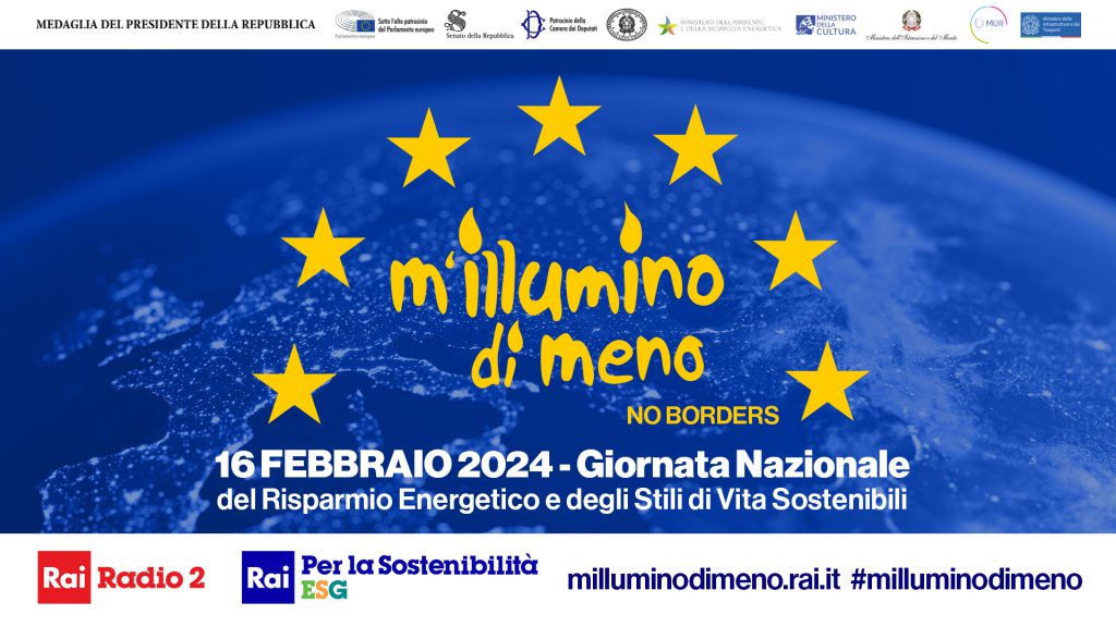 Il Ministero della Cultura aderisce a Millumino di meno 2024 – Giornata del risparmio energetico e degli stili di vita sostenibili, promossa da Rai Radio2 con Rai per la Sostenibilit – ESG.