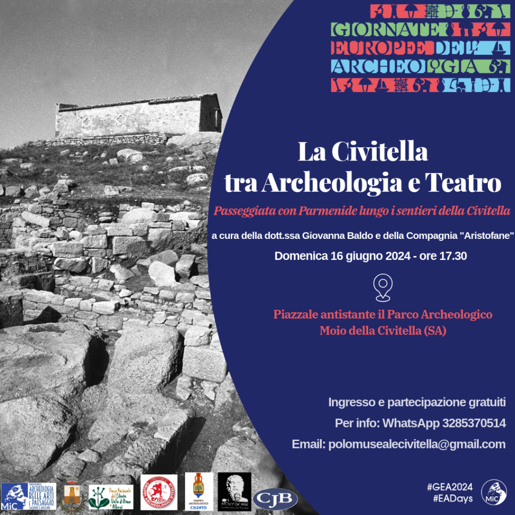 MOIO DELLA CIVITELLA (SA) – Giornate Europee dell’Archeologia 2024, domenica 16 giugno “La Civitella tra Archeologia e Teatro”