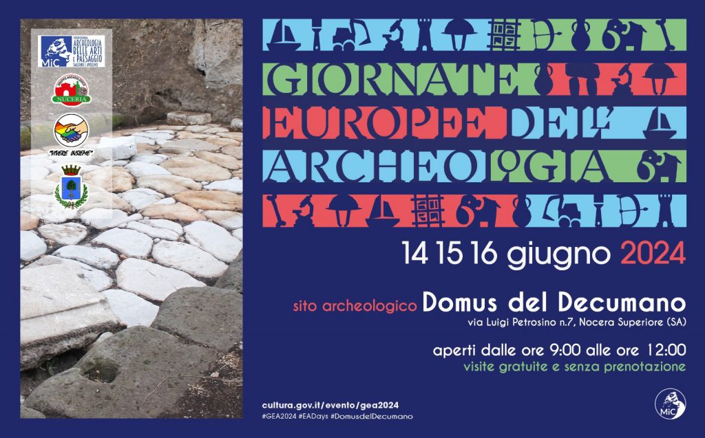 NOCERA SUPERIORE (SA) – Giornate Europee dell’Archeologia 2024 alla Domus del Decumano di Nocera.