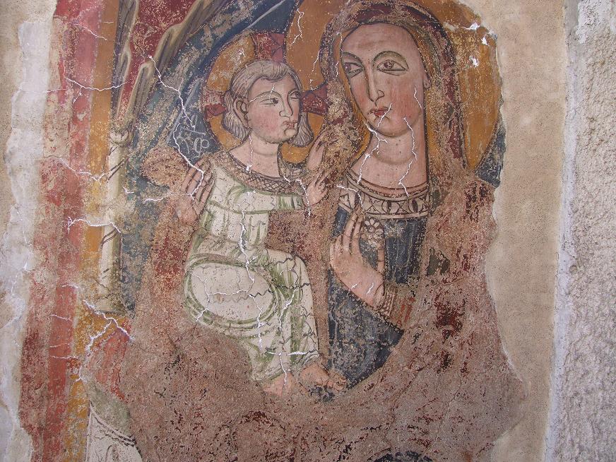 PADULA (SA)  Un brano di pittura parietale bizantineggiante: la Madonna Hodigitria #laculturanonsiferma #iorestoacasa