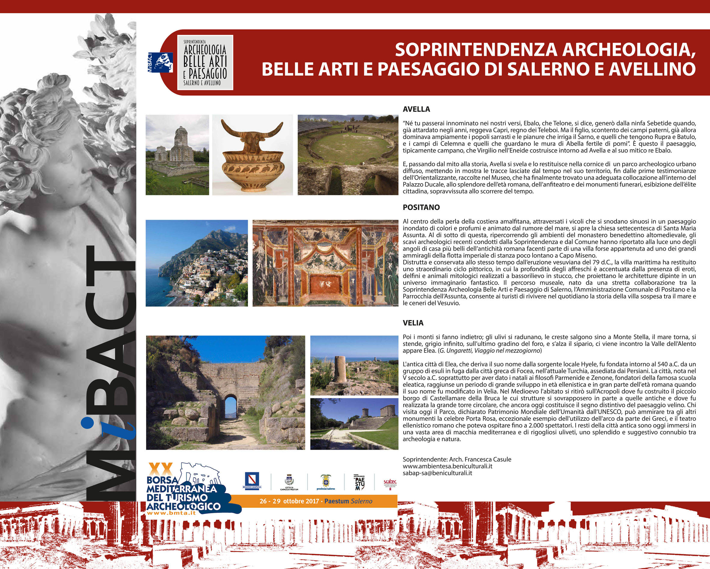 PAESTUM (SA) - I siti archeologici di Avella, Positano e Velia nello stand del MiBACT
