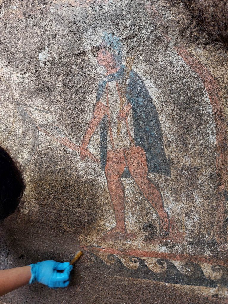 Potecagnano Faiano (SA): Scoperta tomba dipinta del IV secolo a.C.