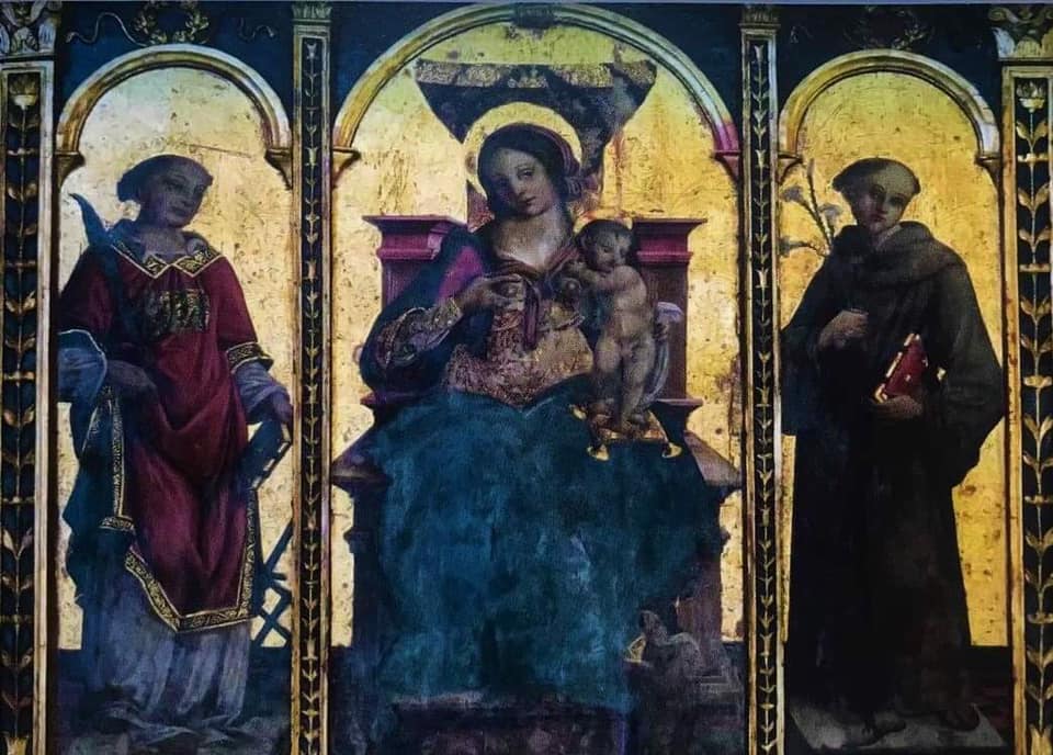 SALERNO – Cattedrale di san Matteo. Il transetto: trittico del XVI secolo   #laculturanonsiferma