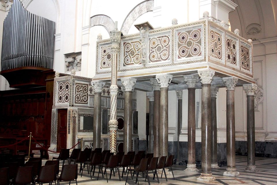 SALERNO – Cattedrale di san Matteo. Navata centrale, ambone D’Ajello  #laculturanonsiferma
