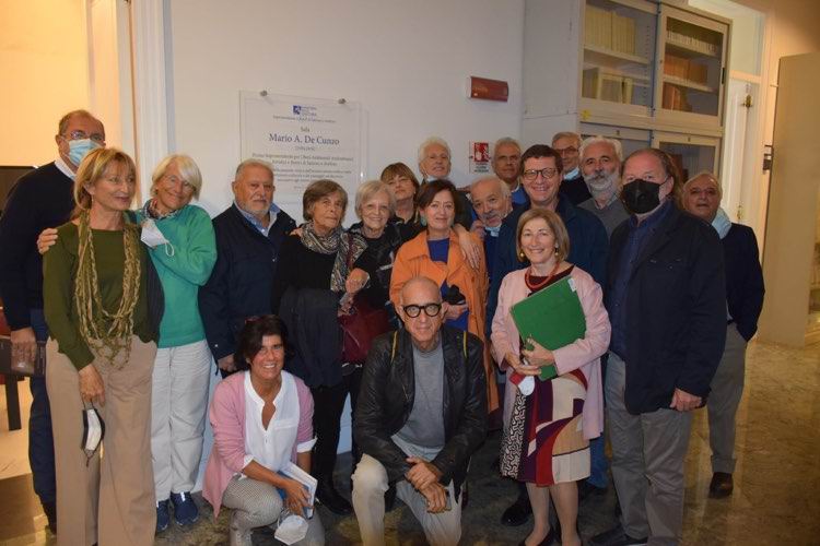 SALERNO –  Cerimonia di intitolazione  della Sala Conferenze di Palazzo Ruggi a Mario A. De Cunzo