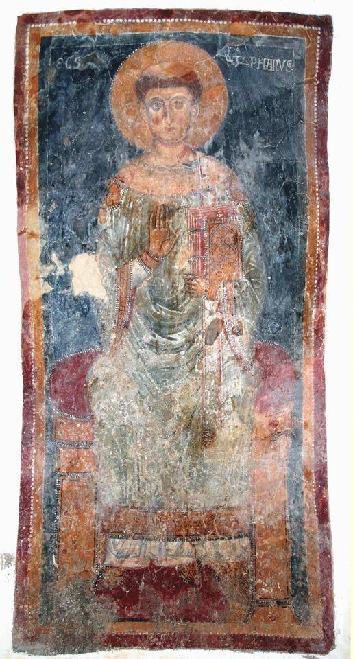 SALERNO – Chiesa Santa Maria de Lama. Ribaltamento della pianta della cripta verso est e affreschi della seconda fase  XIII sec.  #laculturanonsiferma