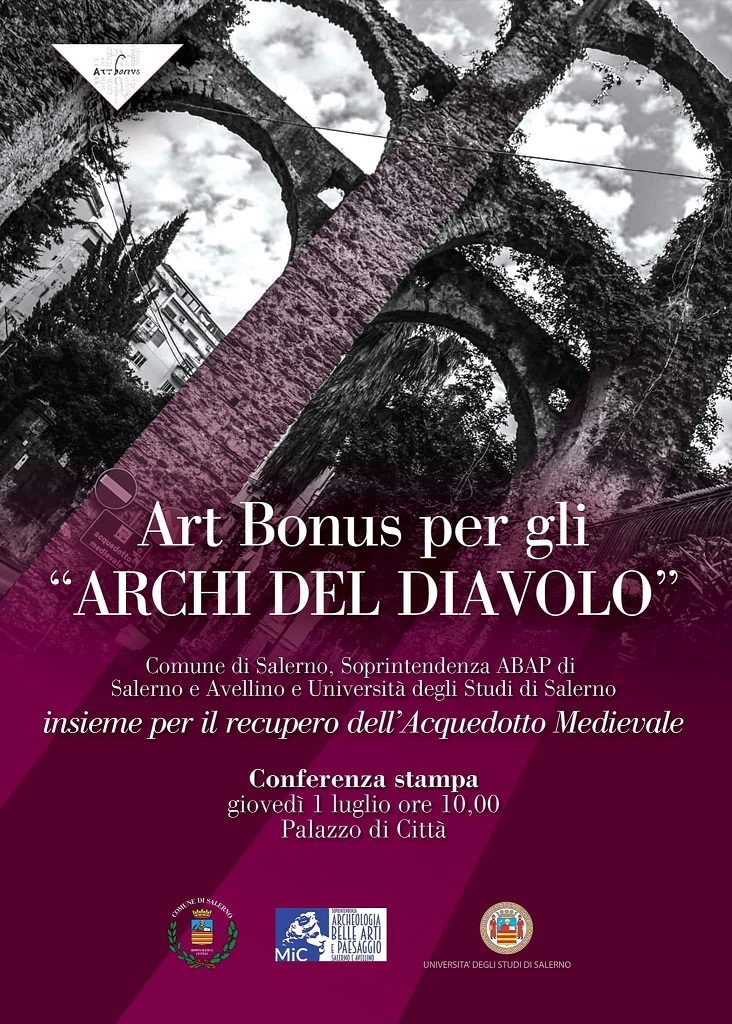 SALERNO – Conferenza stampa Art Bonus per la riqualificazione degli “Archi del diavolo”