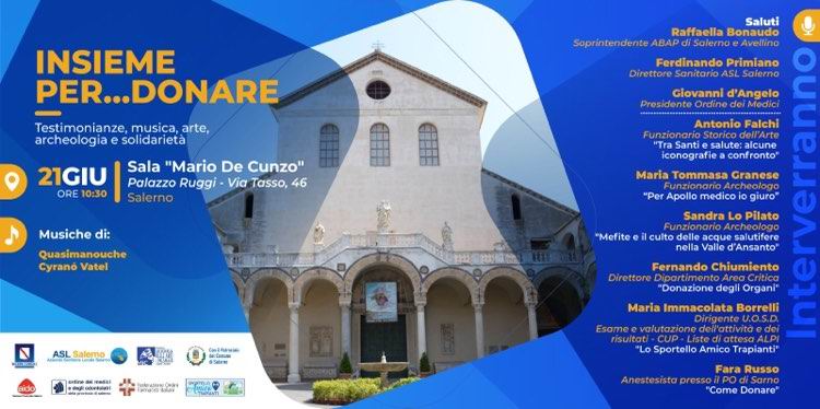 SALERNO – Festa della musica 2022 “Insieme perDonare: testimonianze, musica, arte, archeologia e solidariet”