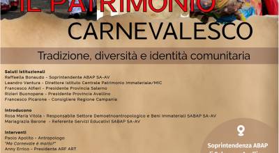 SALERNO – Il Patrimonio Carnevalesco, tradizione, diversit e identit comunitaria . Venerd 9 febbraio 2024, Palazzo Ruggi d’Aragona
