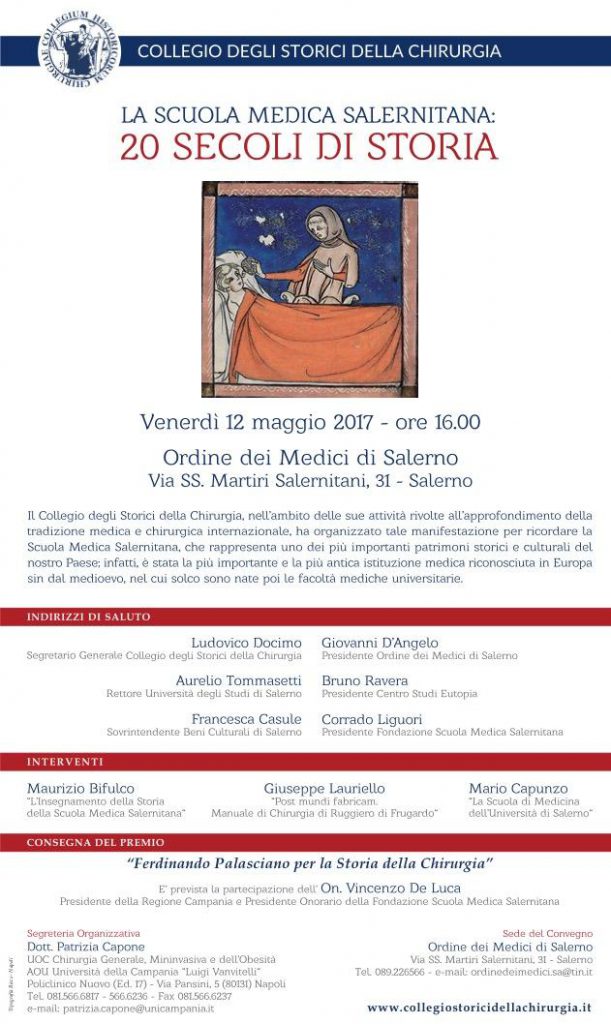 SALERNO – La Scuola Medica Salernitana: 20 secoli di storia