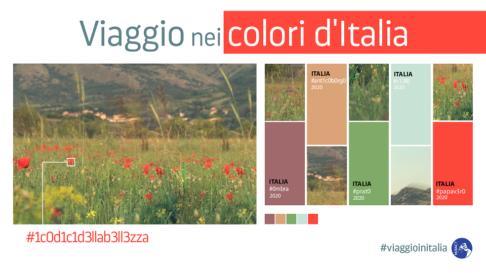 Turismo, MiBACT: al via la campagna Viaggio nei Colori dItalia. Lanciata sui social unimmersione cromatica nel paesaggio e nel patrimonio culturale italiano